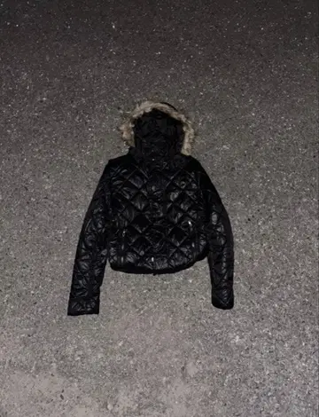 Y2K 퍼 포함 다운 자켓 헤이세이 갸루 남자 광택 짧은 기장 opium