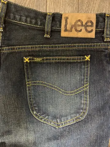 리 다크 블루 플레어 데님