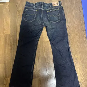 리 다크 블루 플레어 데님