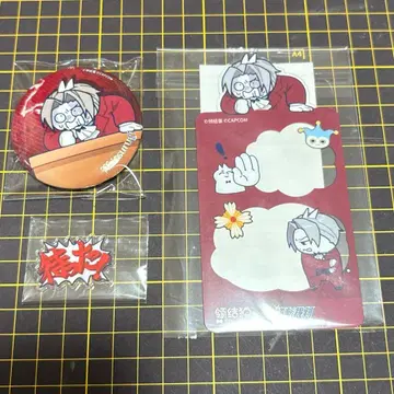 역전재판 검사 미츠루기 레이지 해외 공식품 캔뱃지 특전 포함