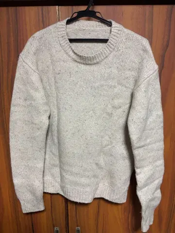 울 혼방 네프실 크루넥 스웨터 무인양품