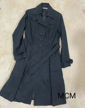 MCM 롱 코트 블랙 벨트 포함