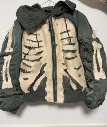 YUTAKA SOMEYA 스켈레톤 디자인 MA-1 자켓 F685