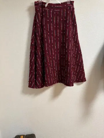 새상품 Maeve by Anthropologie 버건디 니트 스커트