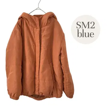 사만다 모스모스 블루 충전솜 따뜻한 후드 부착 자켓 오렌지 프리 사이즈