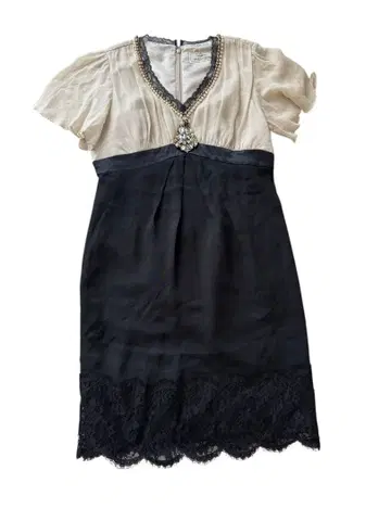 그레이스 콘티넨탈 실크 원피스 비쥬