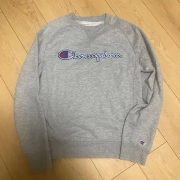 Champion 그레이 긴팔 트레이닝복 로고