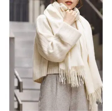 noble ORIGINAL 캐시미어 스톨 화이트