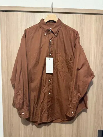 사이즈 1 아프레쎄 버튼 다운 옥스퍼드 셔츠 브라운