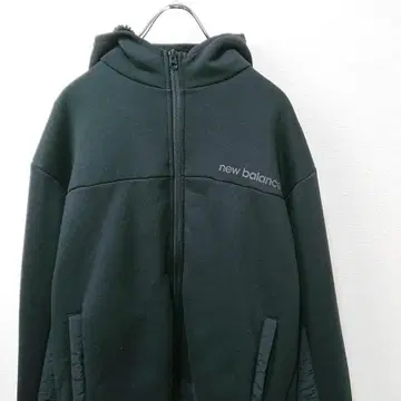 뉴발란스 집업 후드티 보아 안감 트레이닝 조깅 블랙