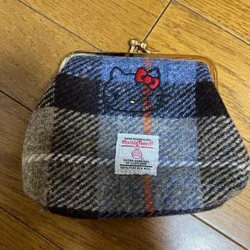 해리스 트위드 헬로키티 가마구치 파우치 시마무라