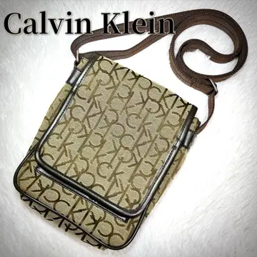 미사용급 캘빈클라인 모노그램 올 패턴 로고 숄더백 플랩