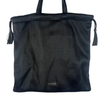 LOUNIE 루니 플리츠 복조리 토트백 태슬 블랙