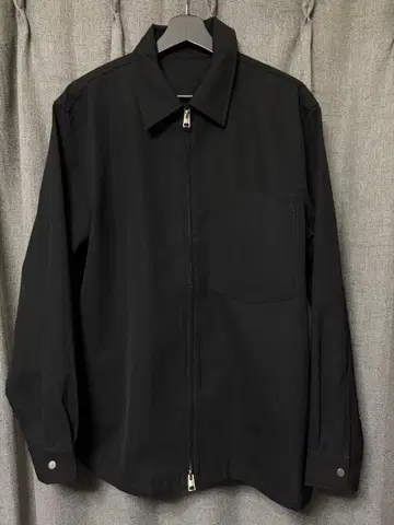 COS 울&폴리에스테르 지퍼 셔츠 블랙 M