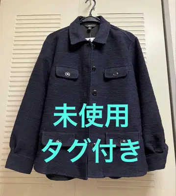 [ 미사용품 ] NEXT 네이비 셔츠 자켓 UK 8 택 포함 버튼