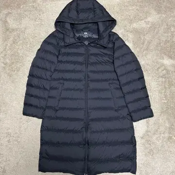 [컨디션 최상] 유니클로 울트라 라이트 다운 코트 후드 부착 블랙