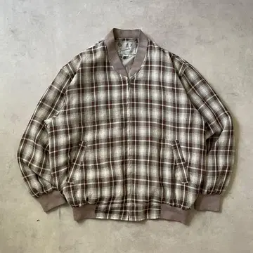 80s 90s 빈티지 옴브레 체크 블루종