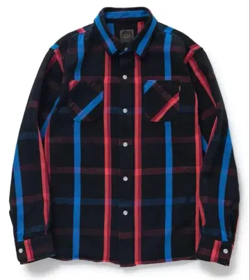 RATS COTTON CHECK SHIRT BLACK CHECK XL