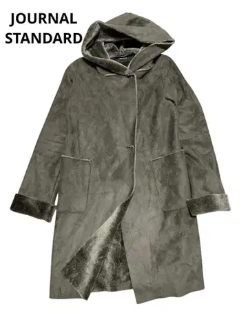 JOURNAL STANDARD 페이크 무스탕 코트 롱