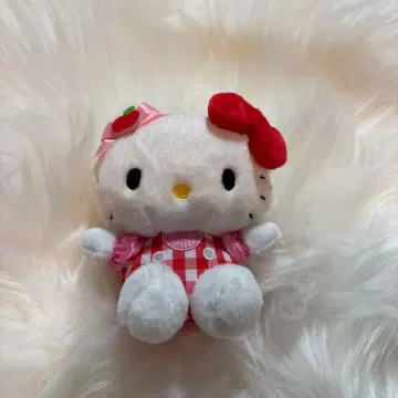 한국 한정판 애플 카페 헬로키티 키링 봉제 인형