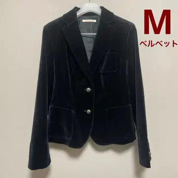 벨벳 테일러드 자켓 벨로아 모리걸 구제 의류 블랙