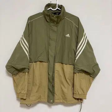 adidas 올리브/베이지 점퍼 L 나일론 자켓