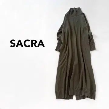 SACRA 하프 우스티드 원피스 카키