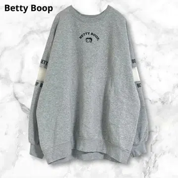 베티 붑 맨투맨 긴팔 트레이닝복 그레이 LL 루즈핏 코튼 혼방