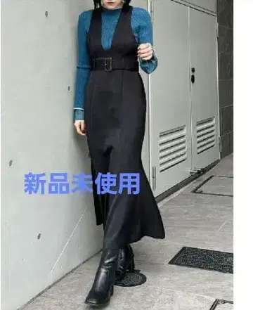 무루아 [택 포함 미사용] 백 크로스 머메이드 오버롤 스커트