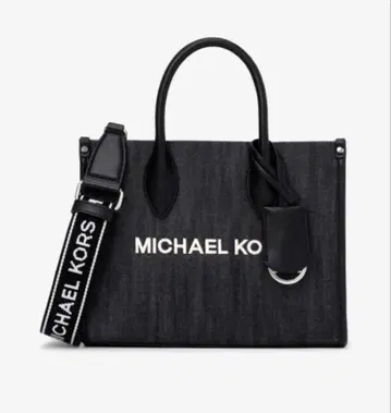 마이클코어스 미레라 2way 데님 토트백 미디엄 블랙