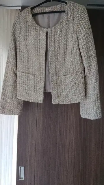 [ 새상품급 ] Natural Beauty Basic 트위드 자켓 베이지