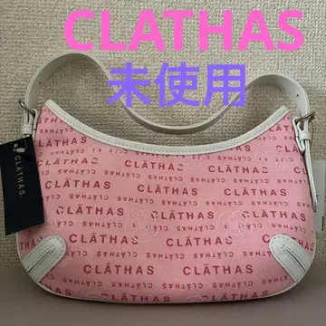미사용 CLATHAS 핑크 로고 원 숄더백
