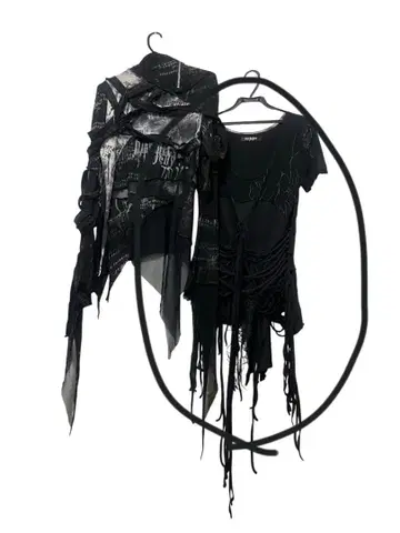 H.naoto darkredrum 거즈 티셔츠