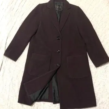 아네스베 울 롱 코트 퍼플 체스터 코트 최근 모델 36