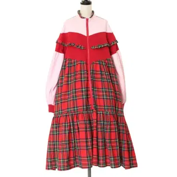 HEYHEY 저리 원피스 빨간색 핑크