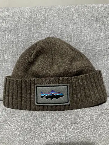 patagonia 니트 모자 베이지