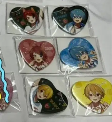 스토푸리 리이누군 코론군 루토군 신호기조 하트형 캔뱃지 6개 세트