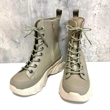 새상품급 [ JEANASIS ] 레이스업 스니커즈 부츠 베이지 M 사이즈