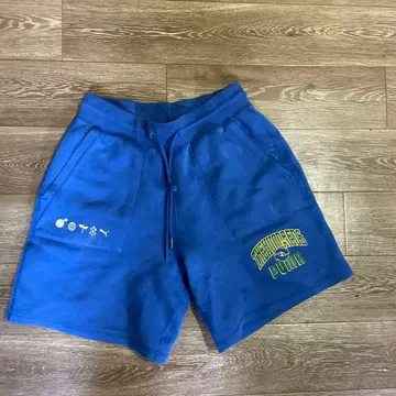 PUMA 숏팬츠 파랑과 초록색 콤비네이션