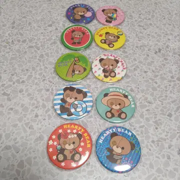 슈타 스에요시 HeartyBear 캔 배지 10종 컴프
