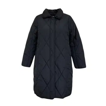 퀼팅 코트 롱 코트 다운 블랙 M 사이즈 경량 따뜻한 체형 커버