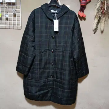 셀프 서비스 충전솜 코트 다크 그린 M