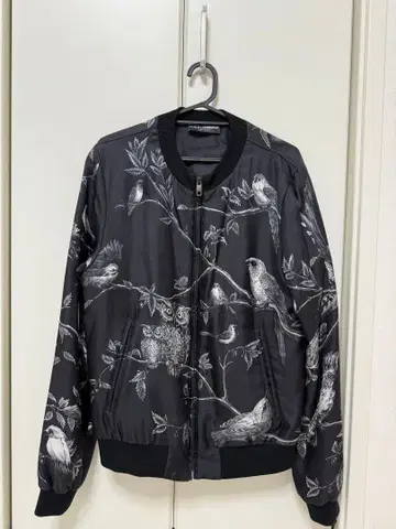 새 프린트 블랙 블루종