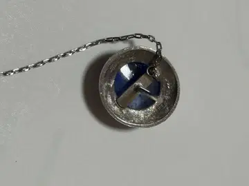 파란색 돌 디자인 넥타이핀 PT 각인