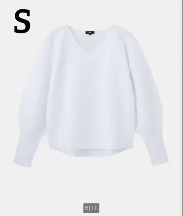 [ 새상품급 ] 플라스테 PLST 홀 가먼트 폼 슬리브 스웨터 S 화이트