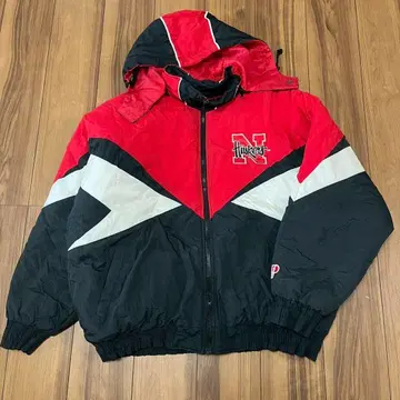 Huskers 네브래스카 대학 충전솜 나일론 자켓 점퍼