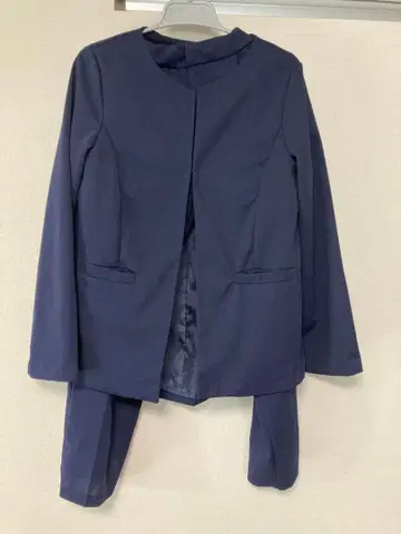 노카라 자켓 팬츠 셋업 네이비 S 사이즈