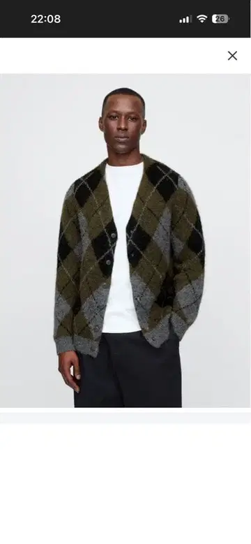 GAP 가디건 아가일 무늬