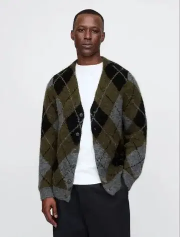 GAP 가디건 아가일 무늬