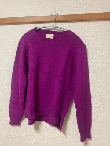 스웨터 긴팔 보라색 핑크